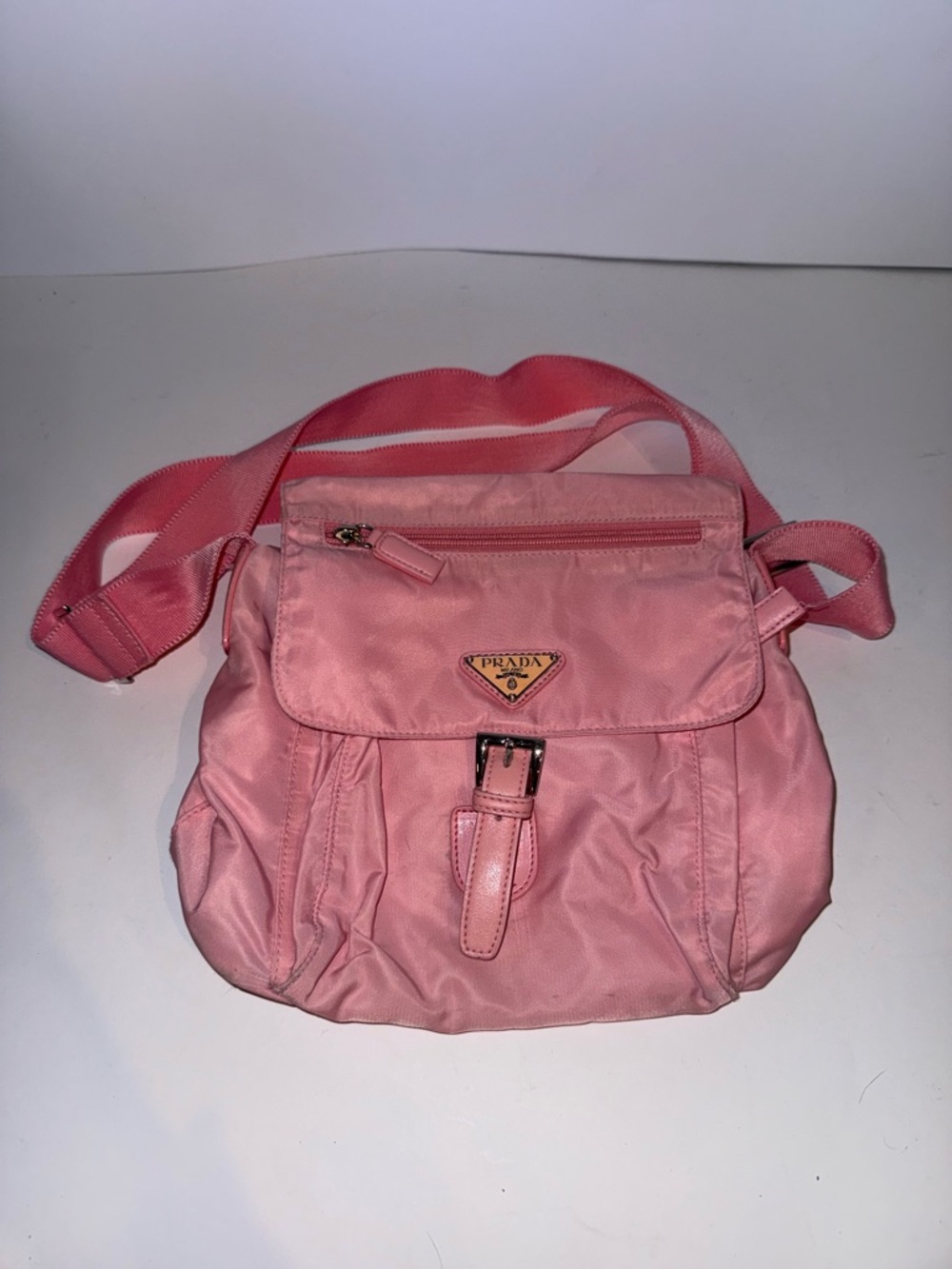 Prada Rose Pink Nylon Crossbody Bag